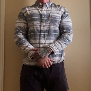 Levi Strauss white country flannel jacket button up y2k plaid long sleeve shirt